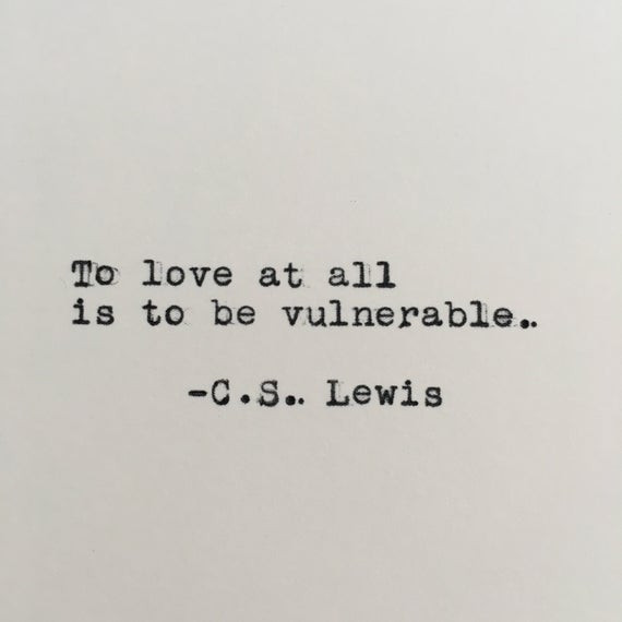 C.S Lewis Quotes Love
 C S Lewis Love Quote Typed on Typewriter 4x6 White