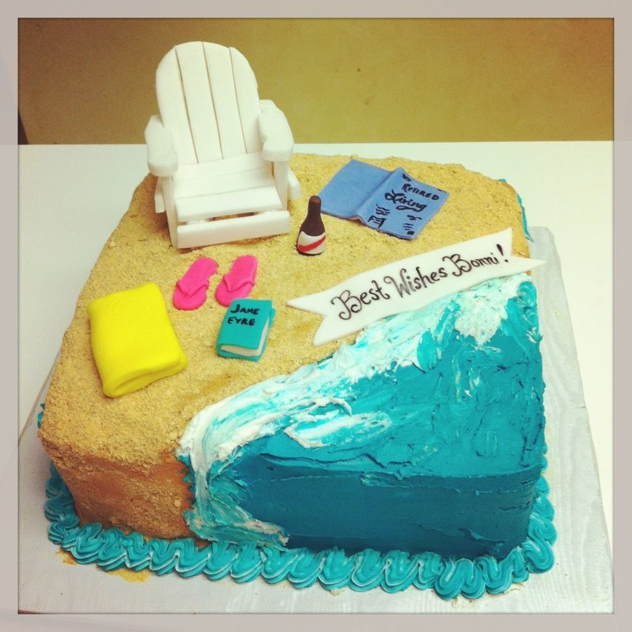 Cake Decorating Ideas For Retirement Party
 Beach Themed Retirement Cake