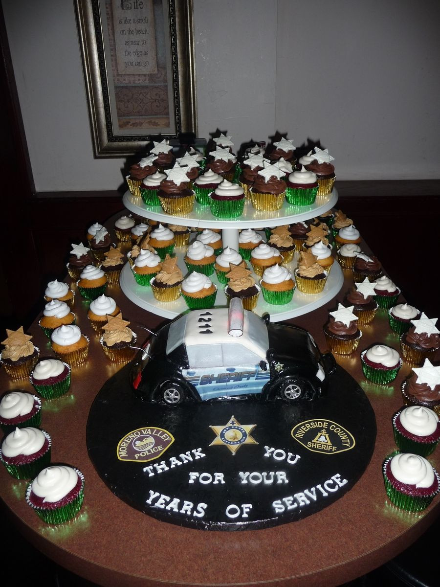Cake Decorating Ideas For Retirement Party
 Sheriff Car Retirement Cake