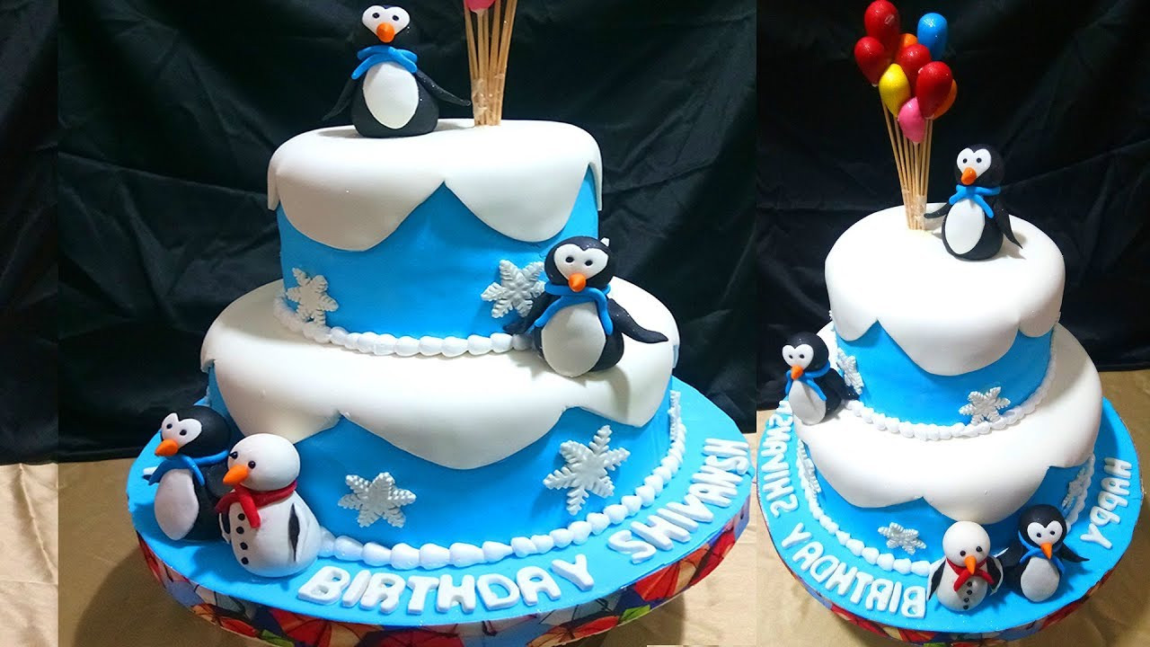 Cake For Kids Birthday
 How To Make 3 Steps Penguin Birthday Cake