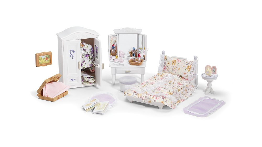 Calico Critters Girl'S Bedroom Set
 Calico Critters Bedroom Play Set Furniture Bed Armoire