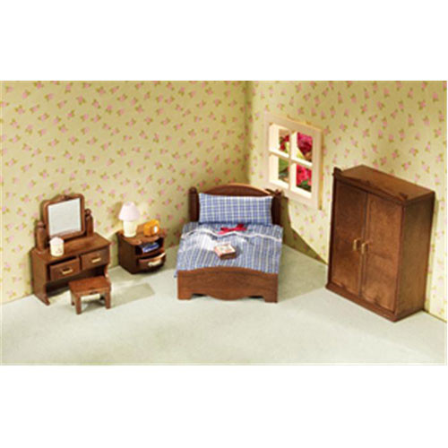 Calico Critters Girl'S Bedroom Set
 International Playthings CC2569 Master Bedroom Set Calico