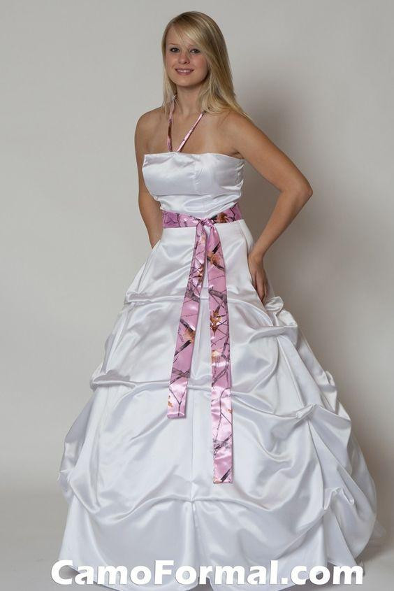 Camo Wedding Dresses For Sale
 Discount White Satain Pink Camo Wedding Dresses 2016