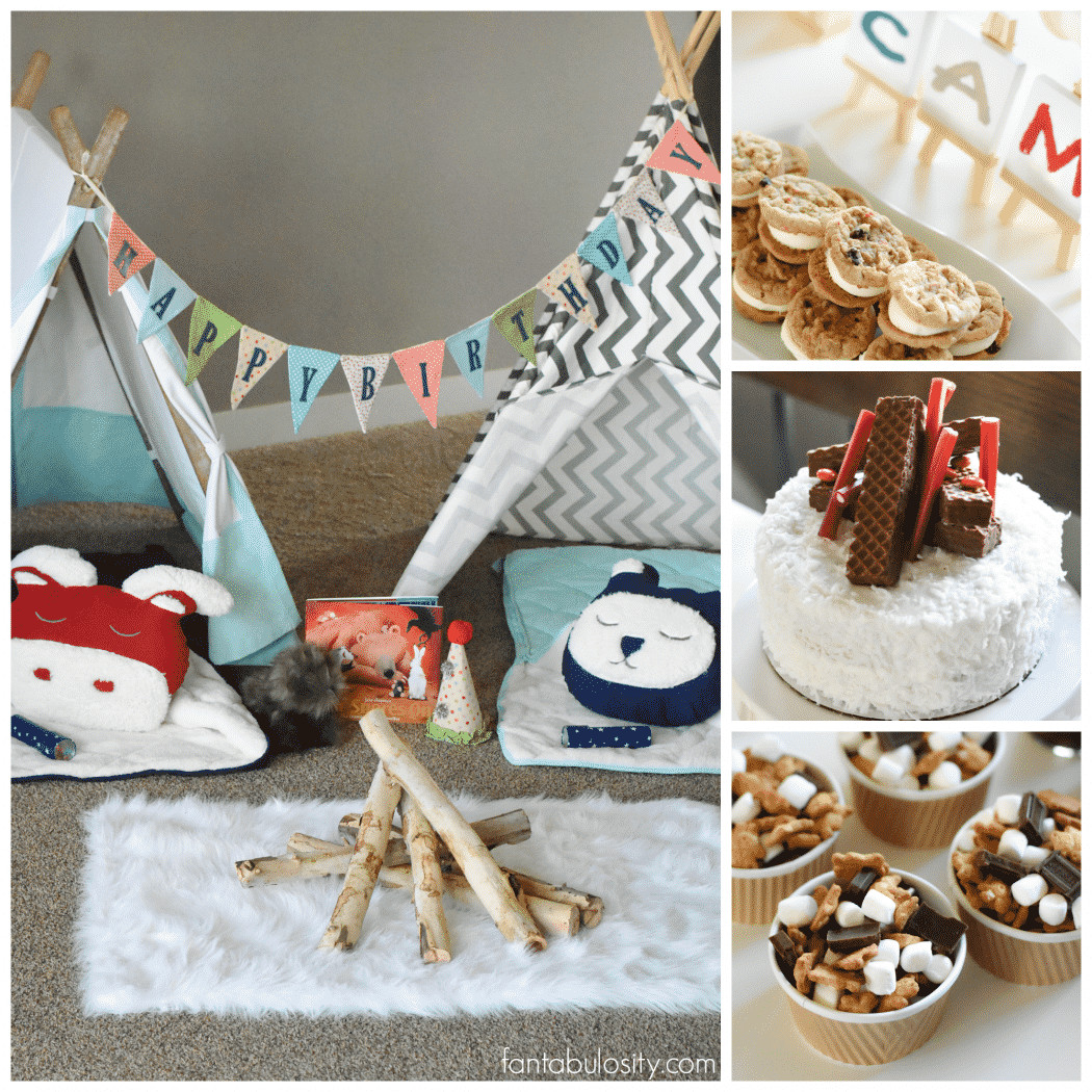 Camping Themed Birthday Party Ideas
 Camping Birthday Party Ideas for Indoors Fantabulosity