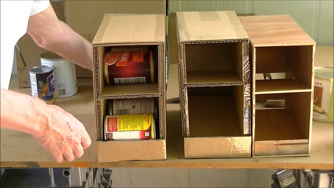 Can Storage Rack DIY
 Home Made Can Organizer