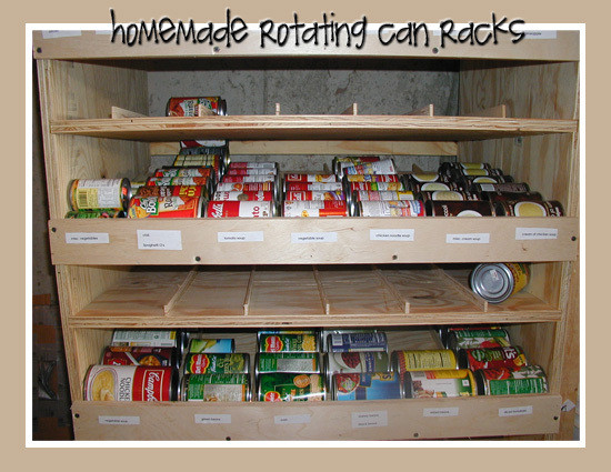 Can Storage Rack DIY
 rotating can racks – Food Storage And Beyond