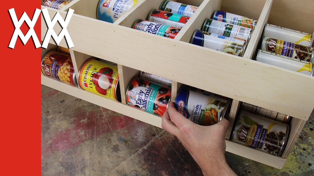 Can Storage Rack DIY
 Make a canned food dispenser Organize your January