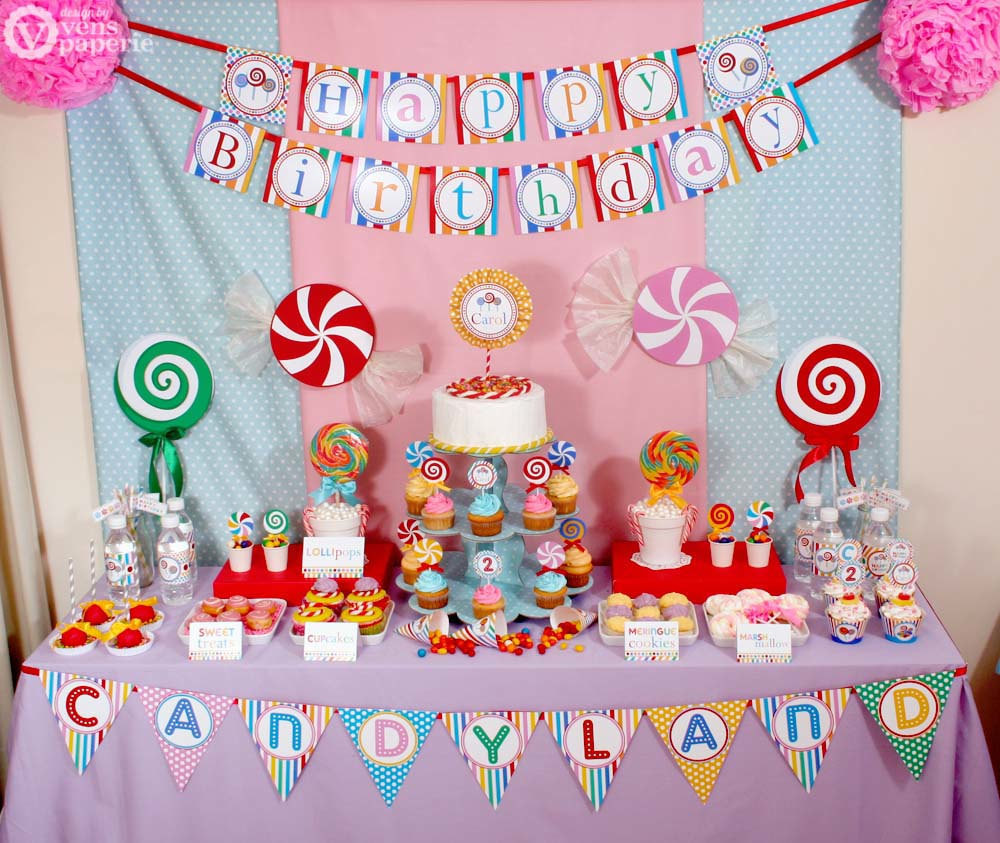 Candyland Birthday Party Decorations
 Candyland Birthday Party Package Personalized FULL by
