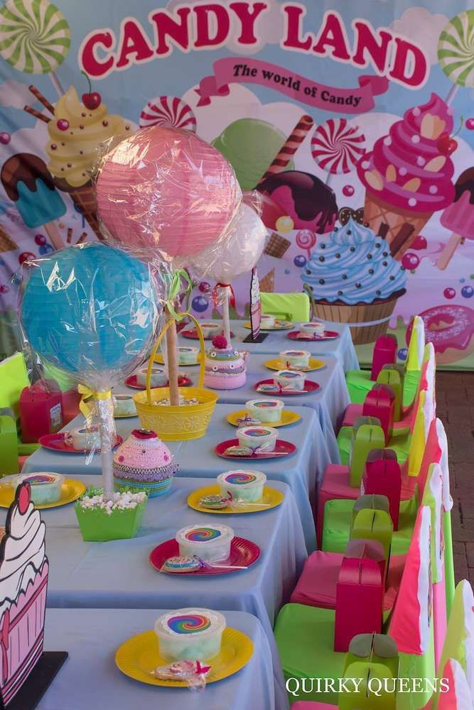 Candyland Birthday Party Decorations
 Candyland birthday party table See more party planning