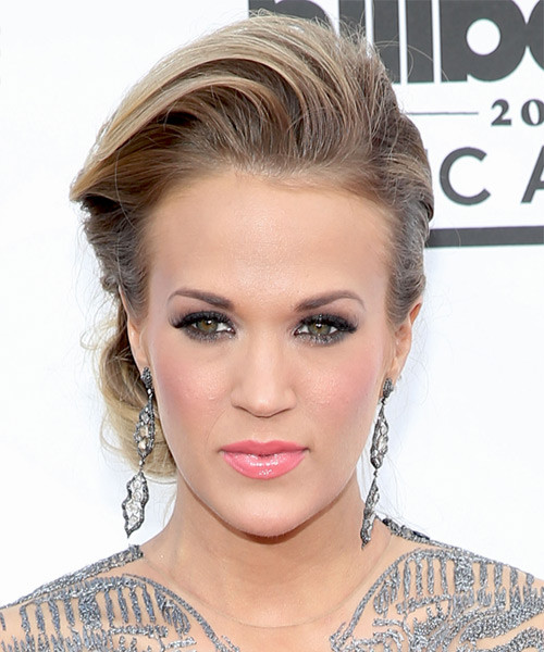 Carrie Underwood Updo Hairstyle
 Carrie Underwood Long Straight Formal Updo Hairstyle