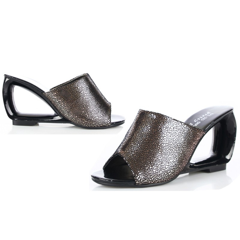 Casual Wedding Shoes
 Wedge Heel Open Toed Sandals Black Casual Wedding Shoes