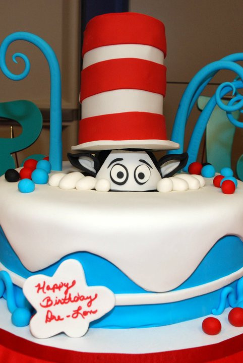 Cat In The Hat Birthday Cake
 Cat in the Hat Birthday Party Ideas Dre lon s 1st