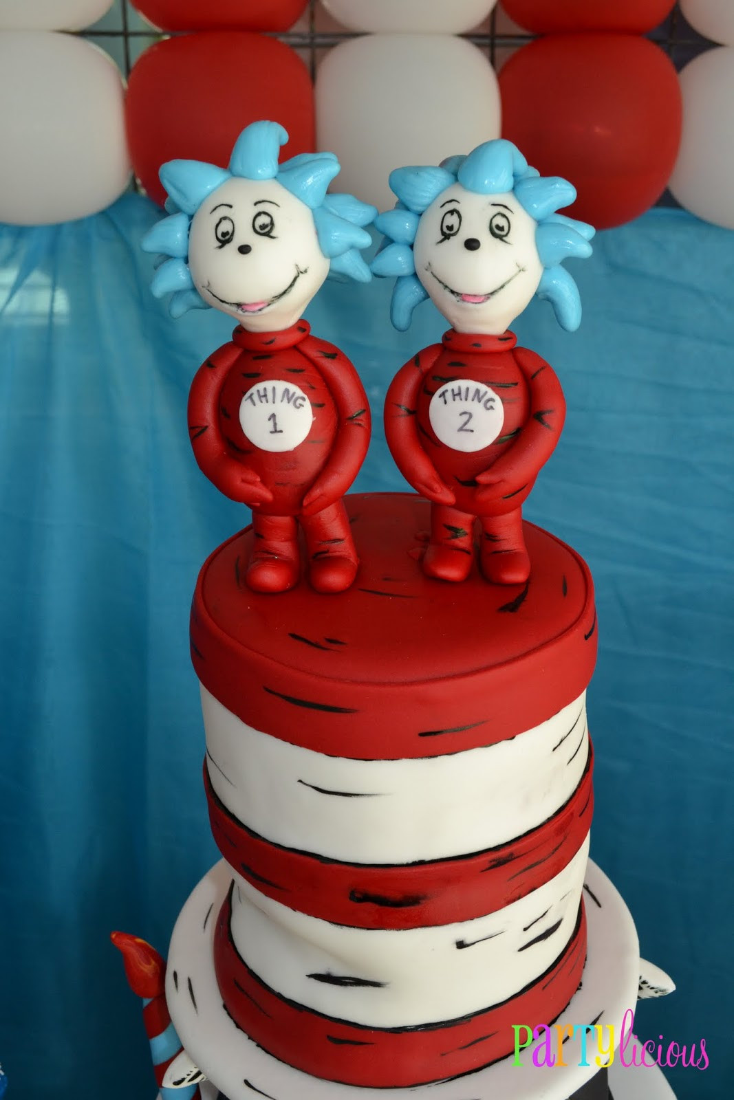 Cat In The Hat Birthday Cake
 Partylicious Events PR The Cat in the Hat 1st Birthday