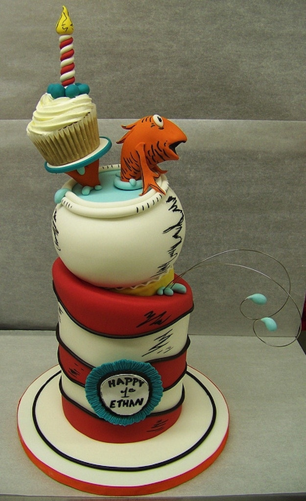 Cat In The Hat Birthday Cake
 Read your book and eat it too