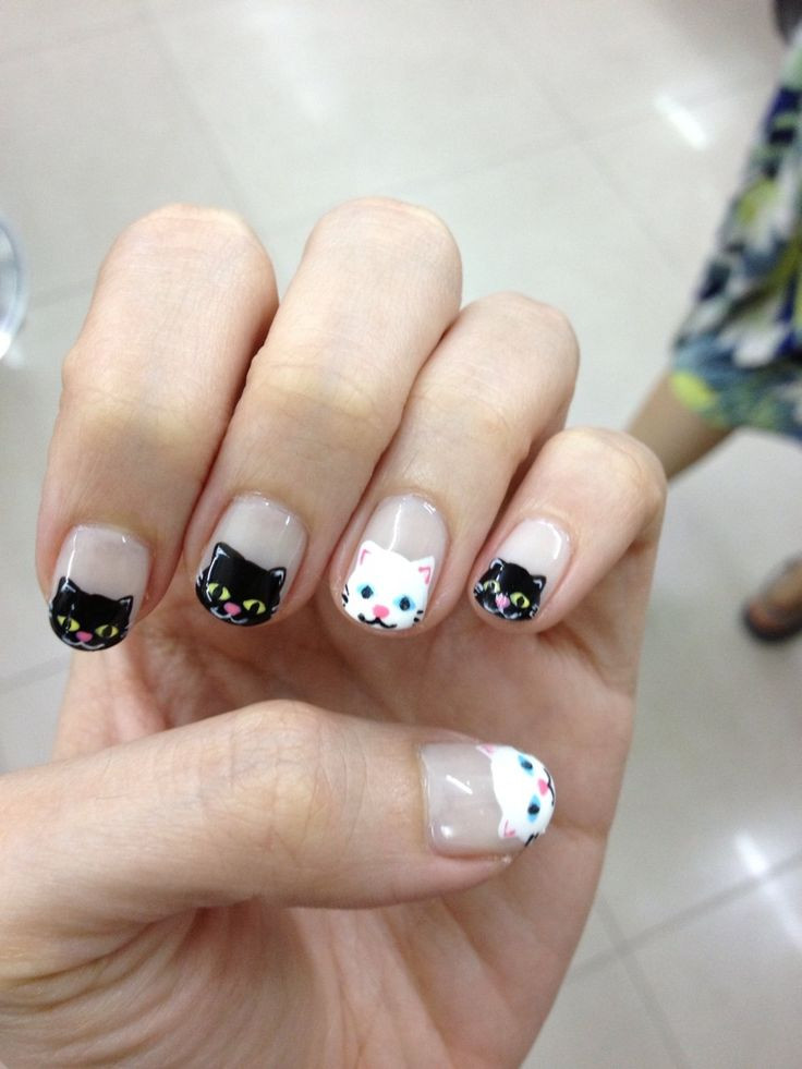 Cat Nail Designs
 72 best images about Cat Nail Art on Pinterest