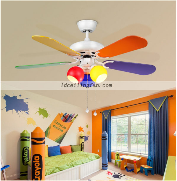 Ceiling Fan For Kids Room
 42inch Colorful Fantastic Kids’ Room Decorative Ceiling