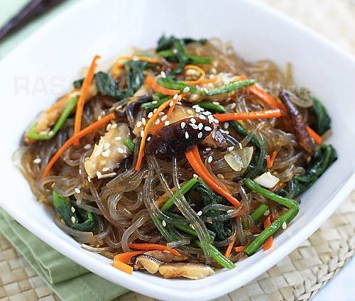 Chap Chae Noodles
 DROP IN DINNER Chap Chae Noodles with Crispy Tofu by