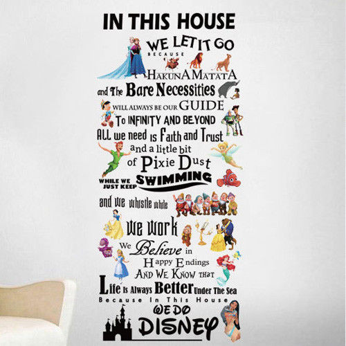 Character Quotes For Kids
 Disney Character In This House Wall Sticker Quotes Kids