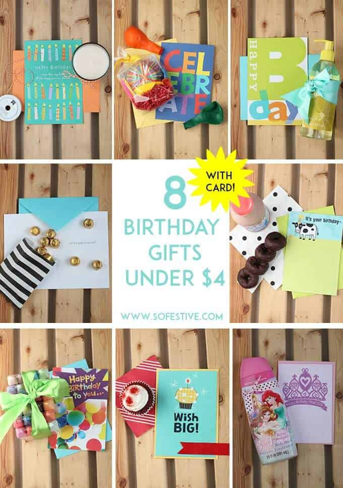 Cheap Birthday Gifts
 8 Birthday Gifts under $4 So Festive