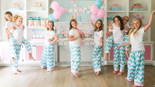 Cheap Birthday Party Ideas For Tweens
 Brynne s Monogram Slumber Birthday Party for Balloon Time