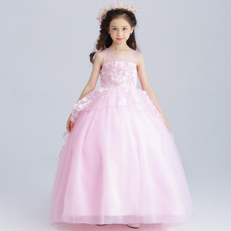 Cheap Party Dresses For Kids
 2018 Cheap 3D Flower Girl Dresses Children Party Kids
