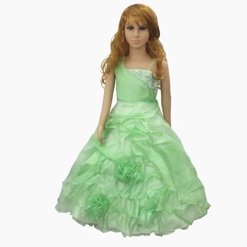 Cheap Party Dresses For Kids
 Free Shipping Sales Green Child Party Dress Cheap Pageant