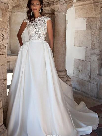 Cheap Wedding Dresses With Sleeves
 2016 Plus Size Maternity Wedding Dress Pockets Discount A
