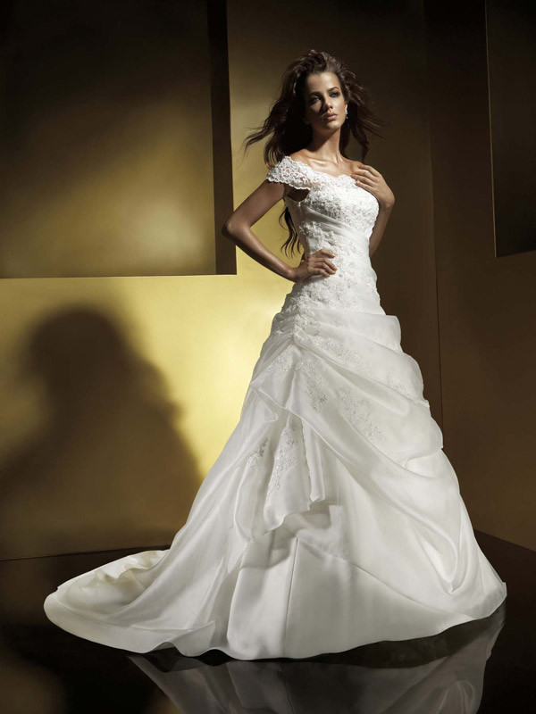 Cheap Wedding Dresses With Sleeves
 a line wedding dresses with cap sleeves Wedding Dresses
