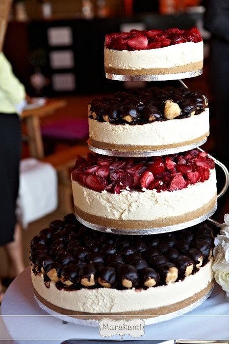 Cheesecake Wedding Cakes
 Wedding at Studland Bay House in Dorset Louise and Neil s