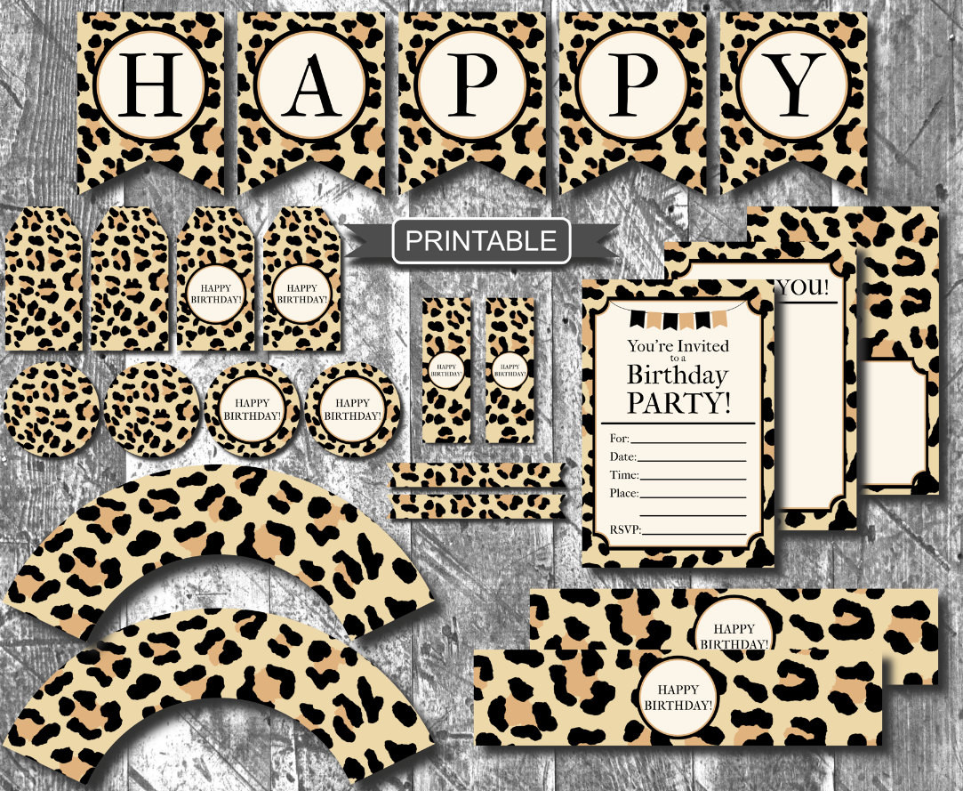 Cheetah Print Birthday Decorations
 DIY Leopard Print Cheetah Print Birthday Party Decorations