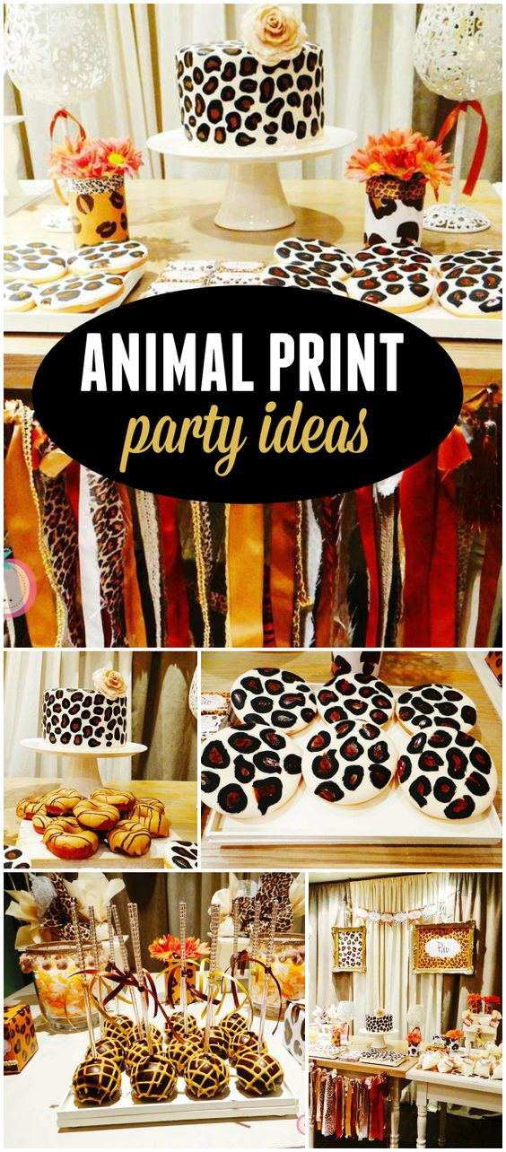 Cheetah Print Birthday Decorations
 Animal print Birthday "Los 40 de Pao"