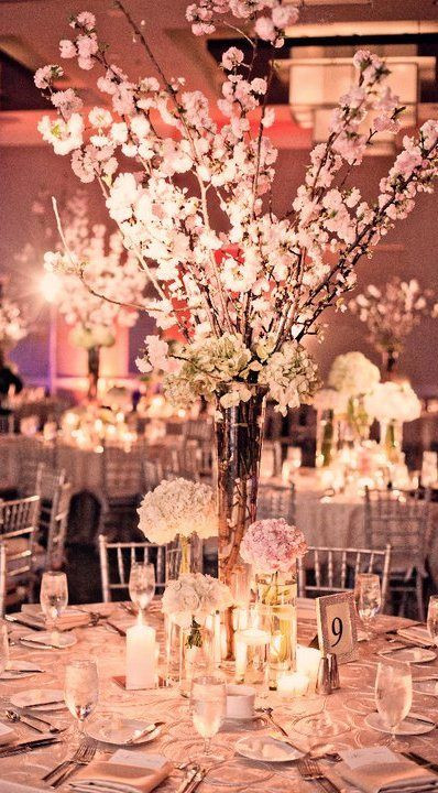 Cherry Blossom Wedding Decorations
 Elegant Pink Wedding Reception Weddings at the Westin