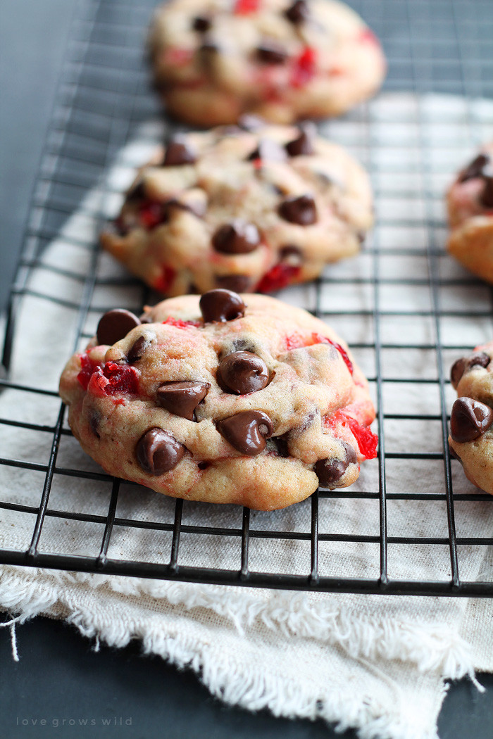 Cherry Cookies Recipes
 Cherry Chocolate Chip Cookies Love Grows Wild