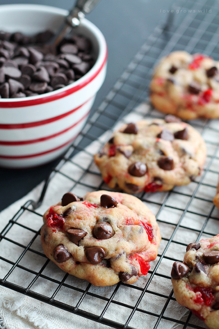 Cherry Cookies Recipes
 Cherry Chocolate Chip Cookies Love Grows Wild