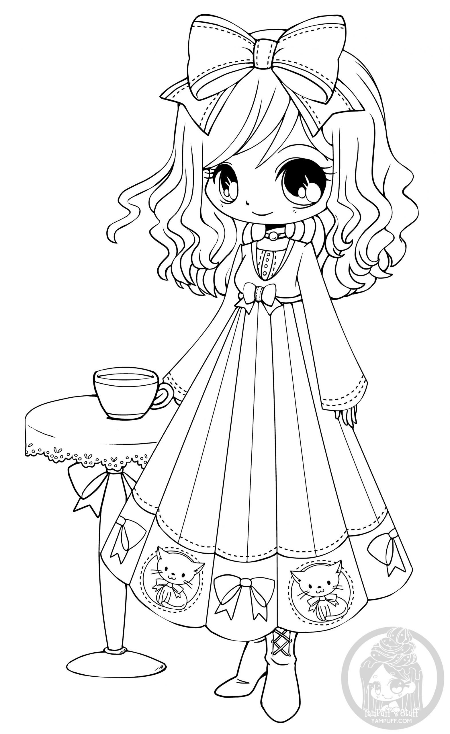 Chibi Girls Coloring Pages
 Chibis Free Chibi Coloring Pages • YamPuff s Stuff