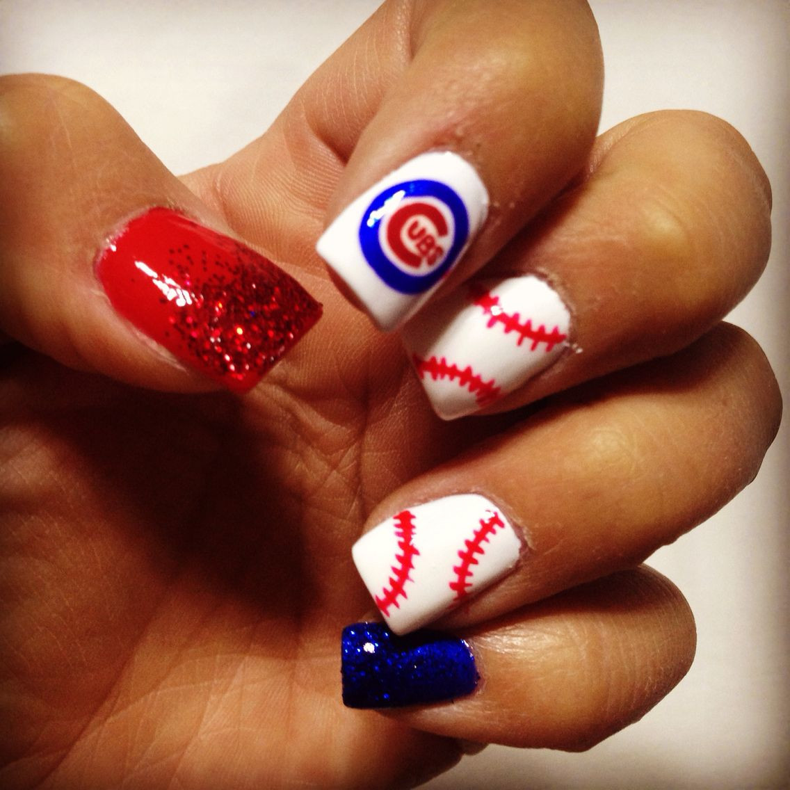 21 Ideas for Chicago Cubs Nail Art - Home, Family, Style and Art Ideas