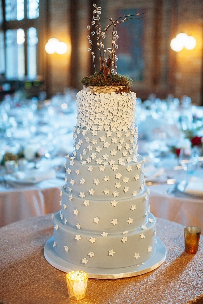 Chicago Wedding Cakes
 Custom Cake Spotlight Whimsical Baby Blue Wedding Cake