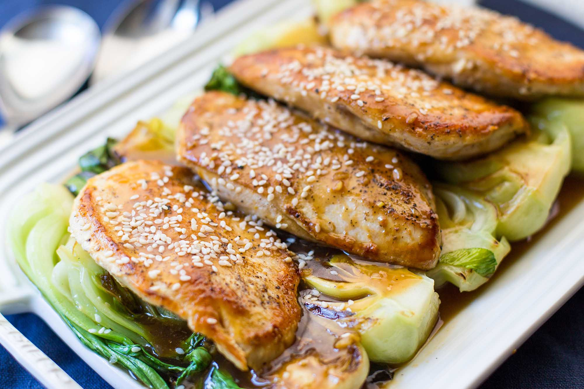 Chicken Baby Recipes
 Skillet Chicken with Baby Bok Choy Recipe