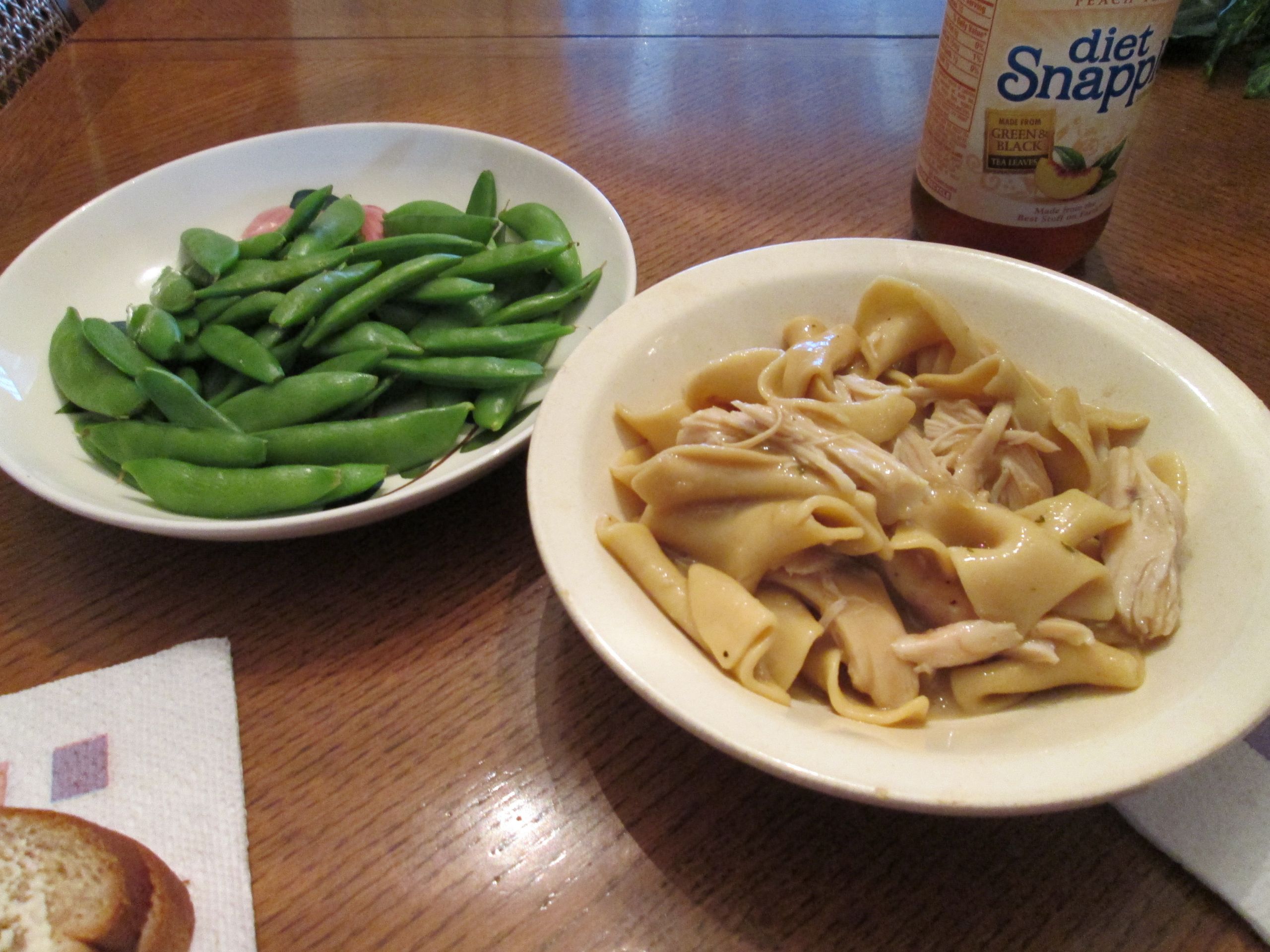 Chicken N Noodles
 Chicken ‘n’ Noodles w Sugar Snap Peas and and Whole Grain