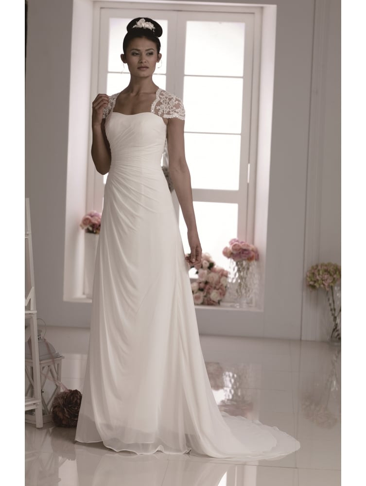 Chiffon Wedding Gown
 Phoenix Gowns Pretty Ivory Chiffon Wedding Dress W570