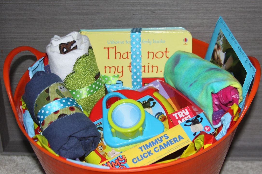 Child Birthday Gift Basket
 DIY Gift Basket for a 1st birthday ting your kids