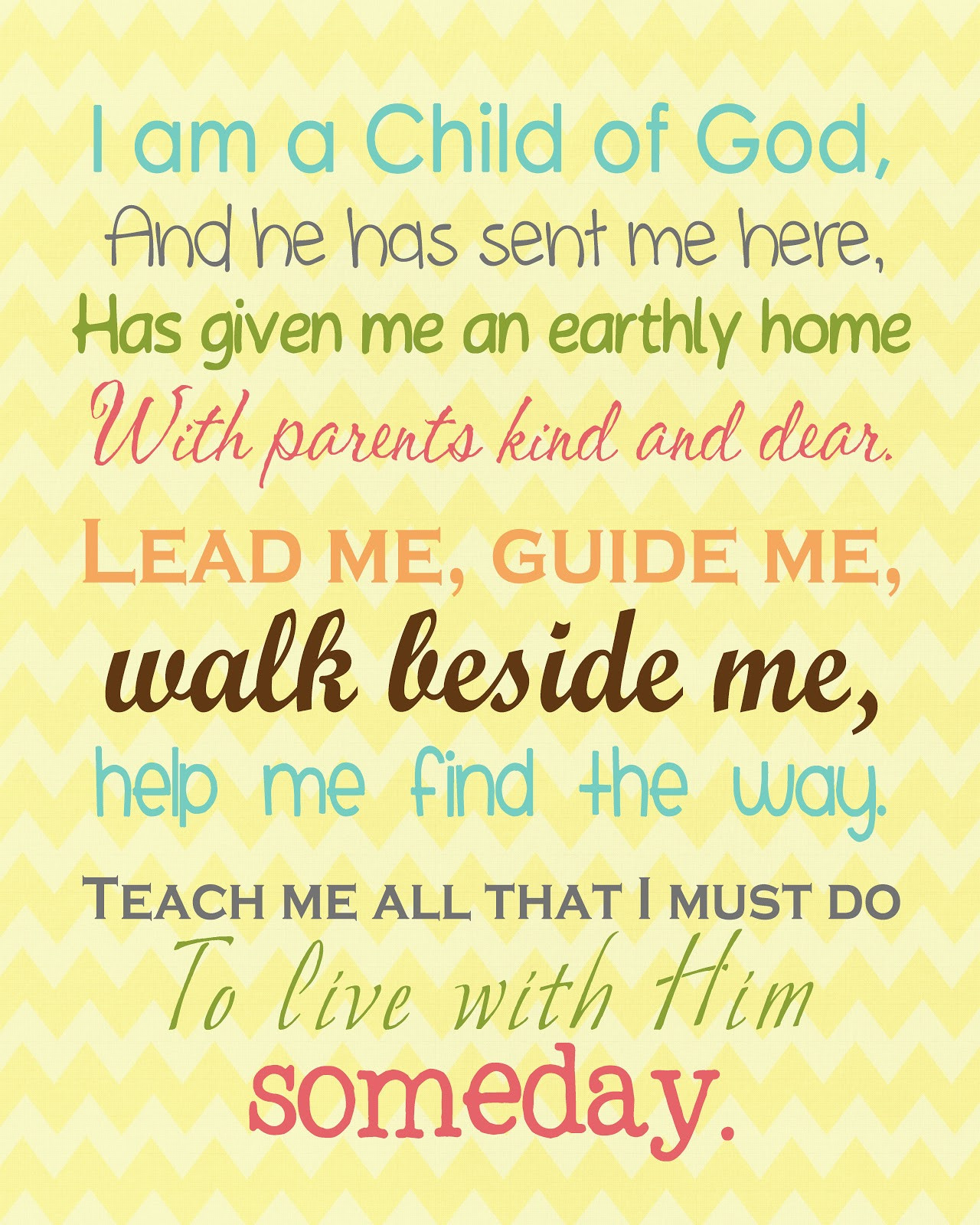 Child Of God Quote
 A Pocket full of LDS prints Free LDS Primary & Youth