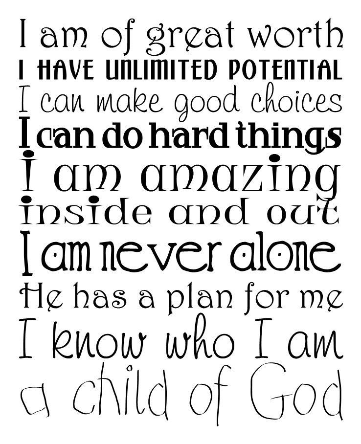 Child Of God Quote
 I am of great worth I am a child of God wall vinyl