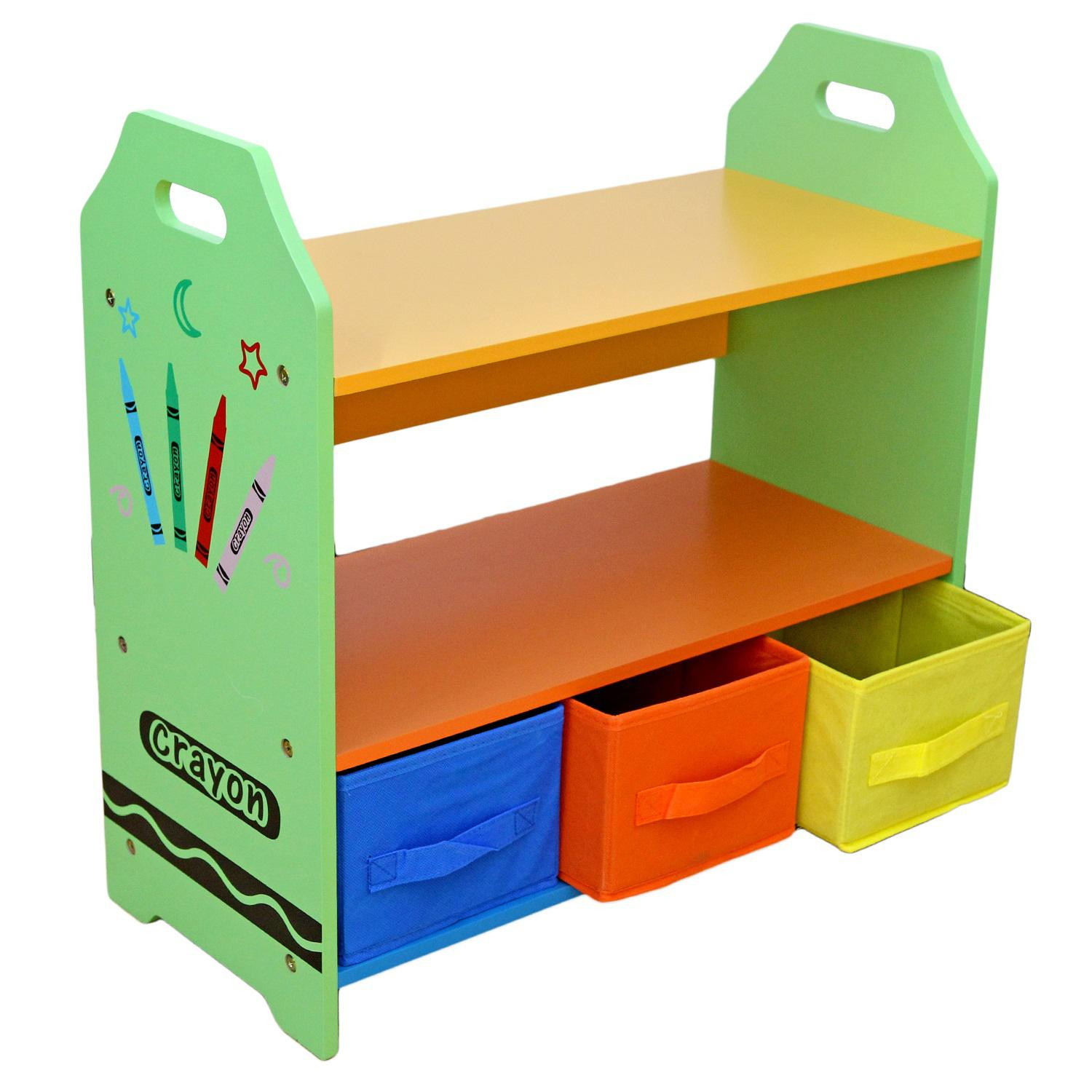 Children Storage Bin
 Kiddi Style Children Sized Wooden Shelves with Three