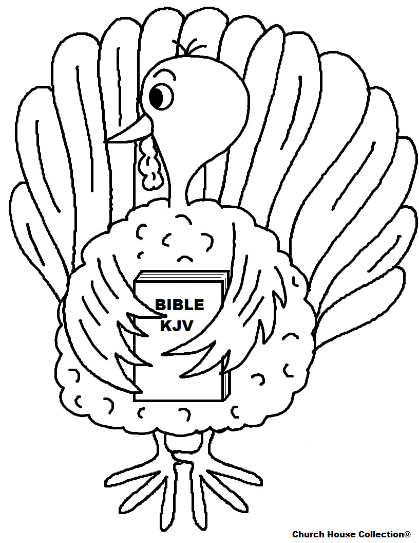 Children Sunday School Coloring Pages
 Church House Collection Blog Turkey Holding Bible