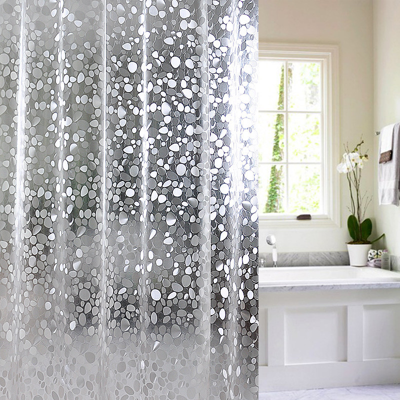 Children'S Bathroom Shower Curtains
 A Plastic PEVA 3d Waterproof Shower Curtain Transparent