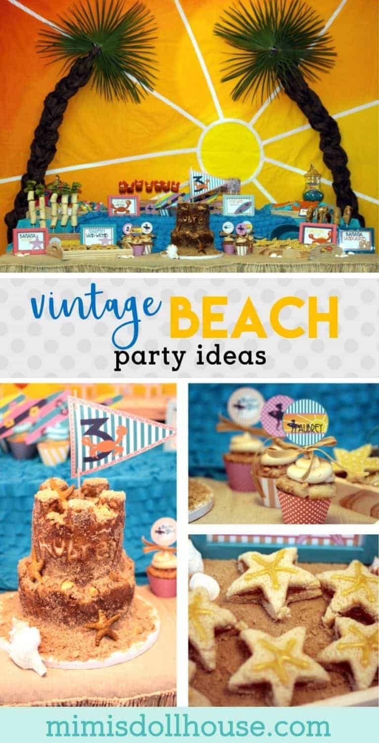 Children'S Beach Party Ideas
 Vintage Beach Party Lil Miss Aubrey s Surf Bash Mimi s