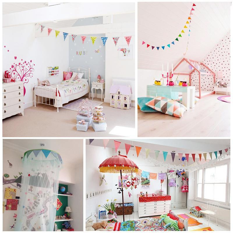 Children'S Easter Party Ideas
 2019 Children S Room Decor Triangular Flags Garland String