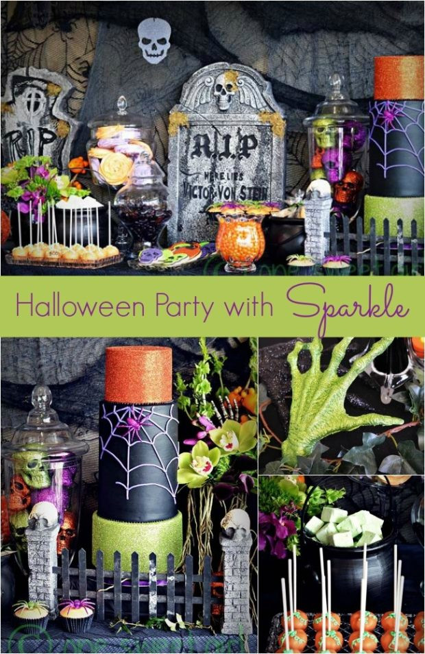 Children'S Halloween Party Decoration Ideas
 Halloween Party Decorations with Sparkle Spaceships and