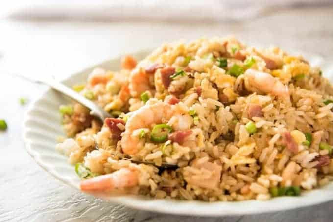 Chinese Beef Fried Rice
 Chinese Fried Rice with Shrimp Prawns